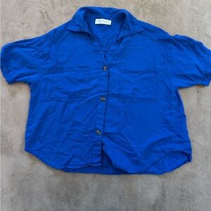 Elegant Blue Women's Blouse